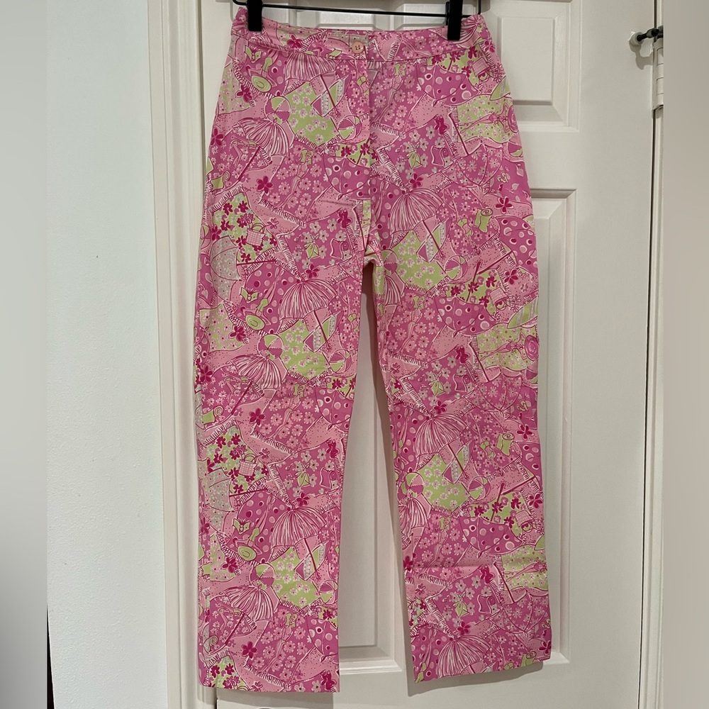 Lilly Pulitzer Vintage Beach Blanket Bingo Crop Pants Size 4